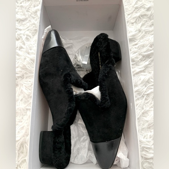Veronica Beard Cecile Shearling Mule in Black NWT US8 - Picture 6 of 12